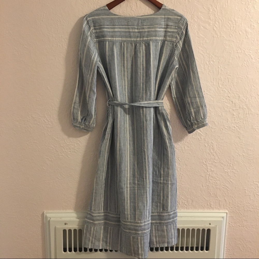 Luis Striped Hemp Midi Dress - Picture 4 of 6